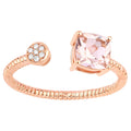 Morganite Ring With Diamonds 0.76 Carats 14K Rose Gold