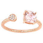 Morganite Ring With Diamonds 0.76 Carats 14K Rose Gold
