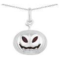 Garnet Jack-o'-Lantern Pendant 0.18 Carats Sterling Silver