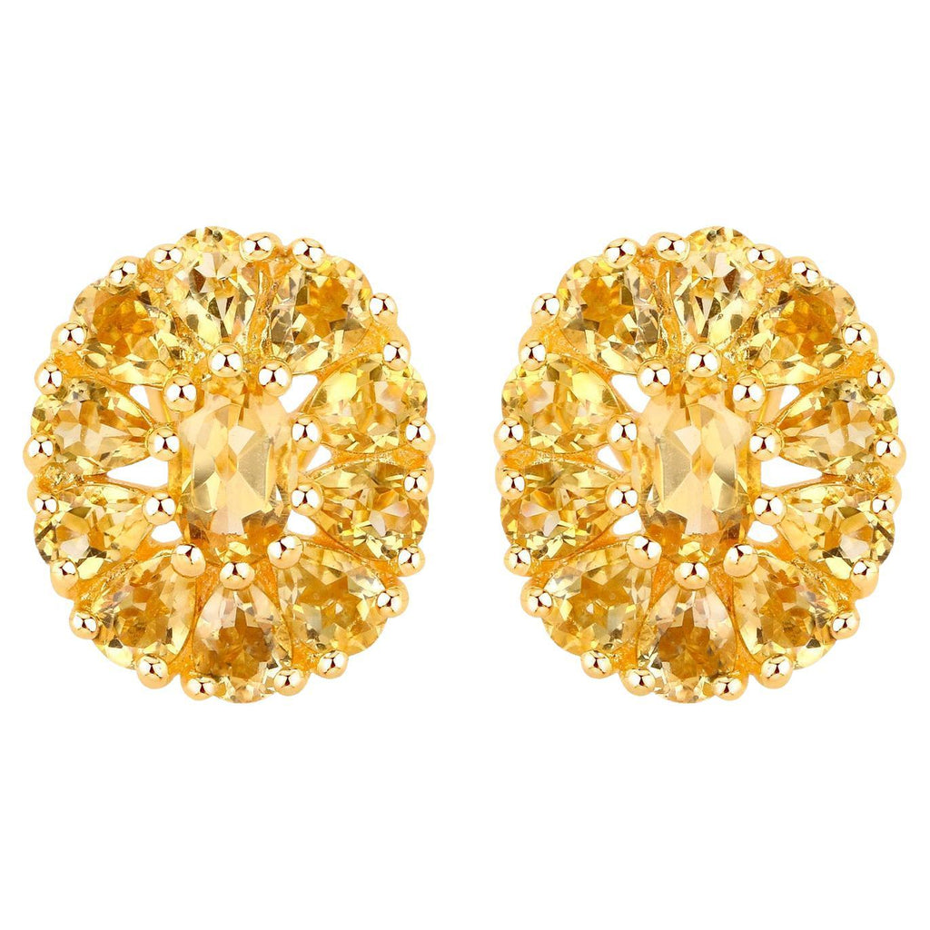 Citrine Cocktail Earrings 4.10 Carats Total