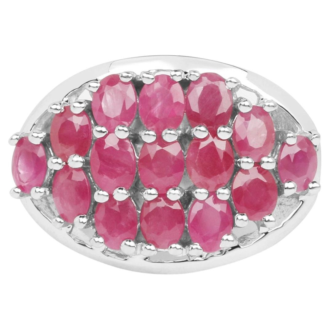Ruby Ring 2.98 Carats Sterling Silver