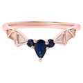 Blue Sapphire Ring 0.26 Carats Gold Plated Silver