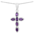 Amethyst Pendant 0.88 Carats Sterling Silver