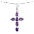 Amethyst Pendant 0.88 Carats Sterling Silver