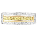 Yellow Sapphire Ring 1.06 Carats Gold Plated Silver