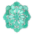 Emerald Ring 5.64 Carats Sterling Silver
