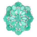 Emerald Ring 5.64 Carats Sterling Silver