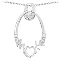 Diamond Heart Pendant 0.12 Carats Sterling Silver