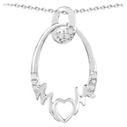 Diamond Heart Pendant 0.12 Carats Sterling Silver
