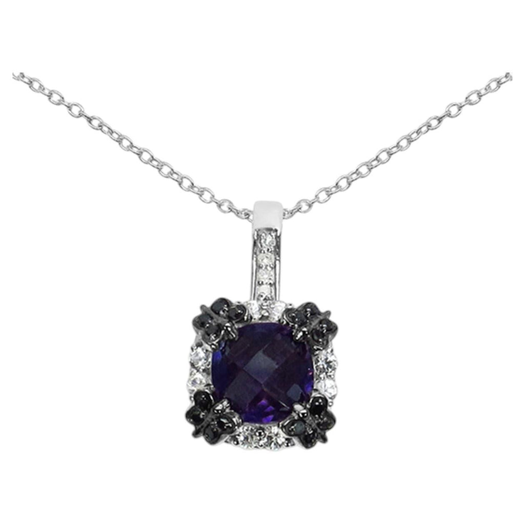 Amethyst Butterfly Pendant 2.3 Carats Sterling Silver