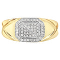 Diamond Ring 0.26 Carats Gold Plated Silver