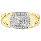 Diamond Ring 0.26 Carats Gold Plated Silver