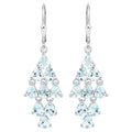 Aquamarine Earrings 3.94 Carats Sterling Silver