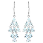 Aquamarine Earrings 3.94 Carats Sterling Silver