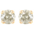 Diamond Stud Earrings 1.14 Carats 14K Yellow Gold
