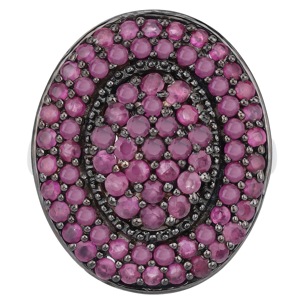 Ruby Ring 2.68 Carats Sterling Silver