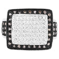 Diamond Ring 0.58 Carats Sterling Silver