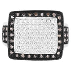 Diamond Ring 0.58 Carats Sterling Silver