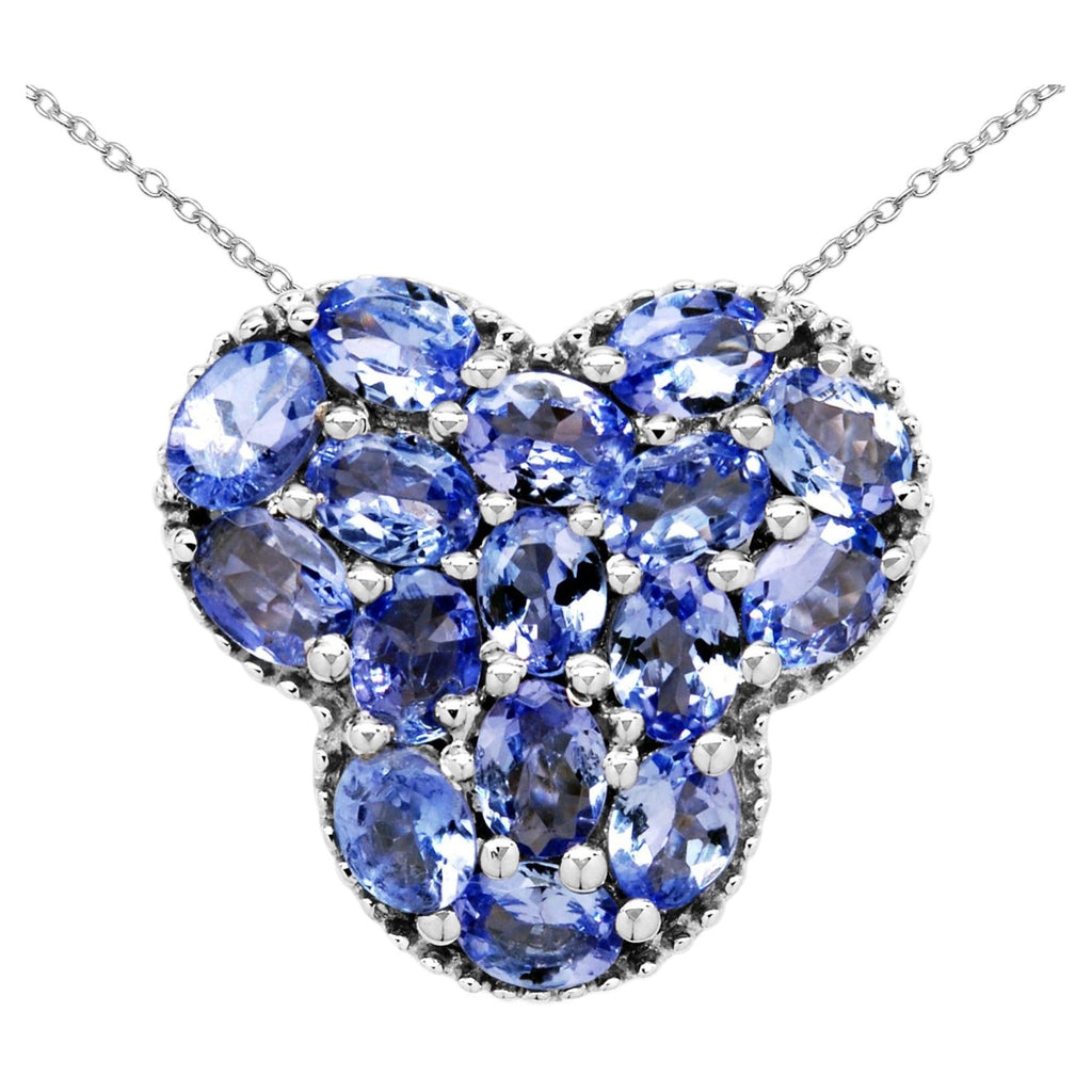 Tanzanite Heart Pendant 2.7 Carats Sterling Silver