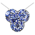 Tanzanite Heart Pendant 2.7 Carats Sterling Silver