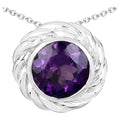 Amethyst Pendant 3.28 Carats Sterling Silver