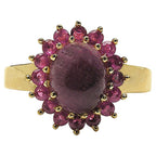 Ruby Ring 5.04 Carats Gold Plated Silver
