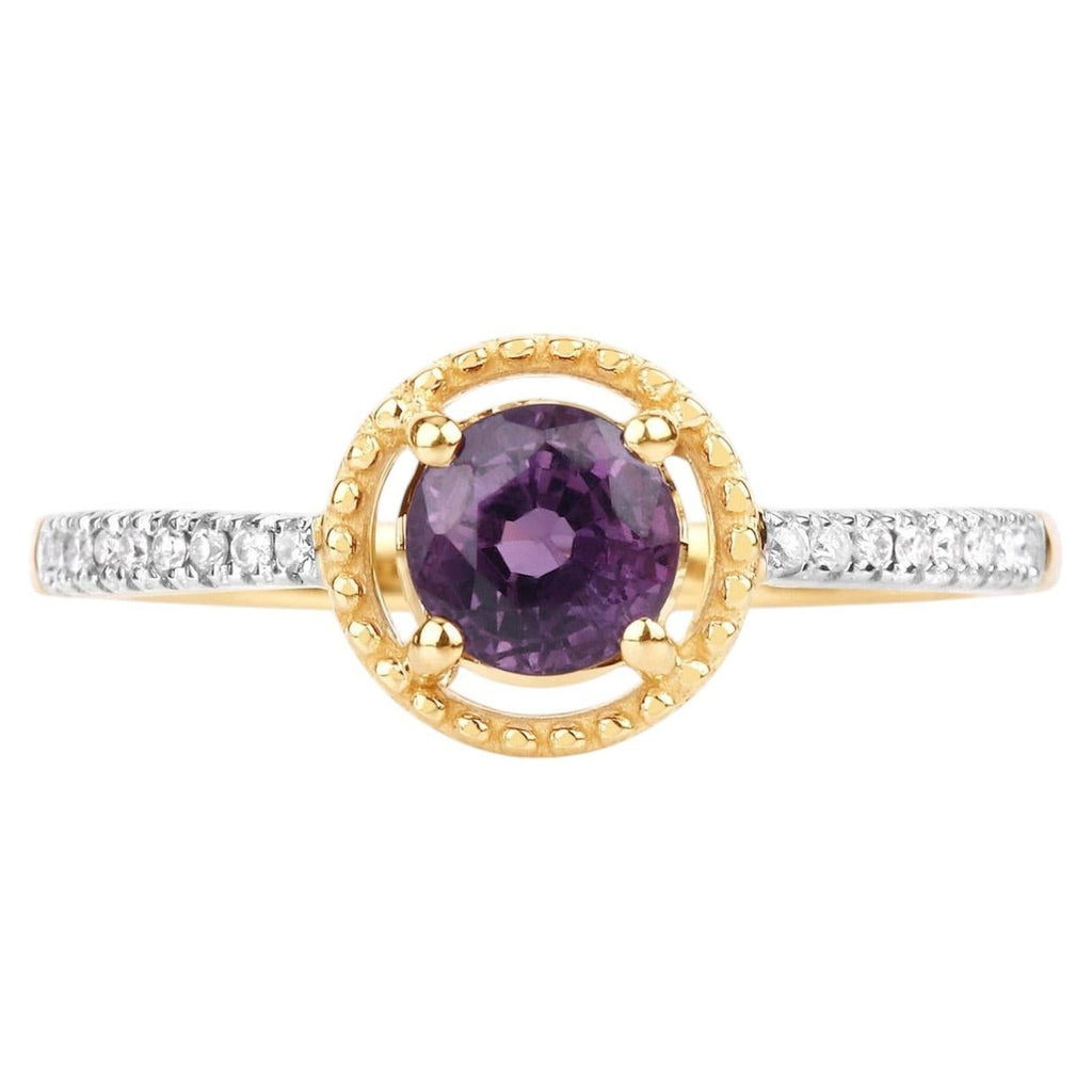 Ruby Ring With Diamonds 0.9 Carats 14K Yellow Gold