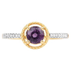 Ruby Ring With Diamonds 0.9 Carats 14K Yellow Gold