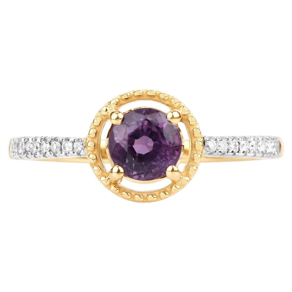 Ruby Ring With Diamonds 0.9 Carats 14K Yellow Gold