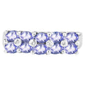 Tanzanite Ring With White Sapphire 1.72 Carats Sterling Silver