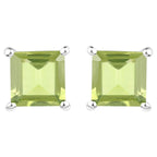 Peridot Earrings 2.28 Carats Sterling Silver