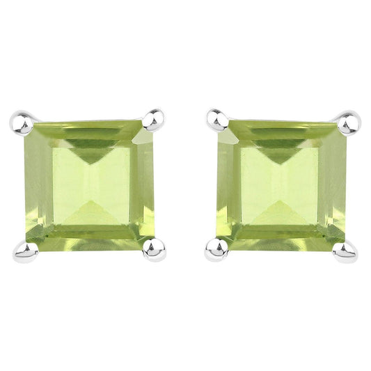 Peridot Earrings 2.28 Carats Sterling Silver