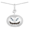 Blue Topaz Jack-o'-Lantern Pendant 0.16 Carats Sterling Silver