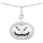 Blue Topaz Jack-o'-Lantern Pendant 0.16 Carats Sterling Silver
