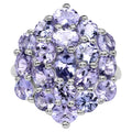 Tanzanite Ring 5.24 Carats Sterling Silver