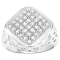 Diamond Ring 0.52 Carats Sterling Silver