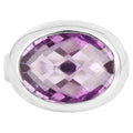 Amethyst Ring 8.24 Carats Sterling Silver