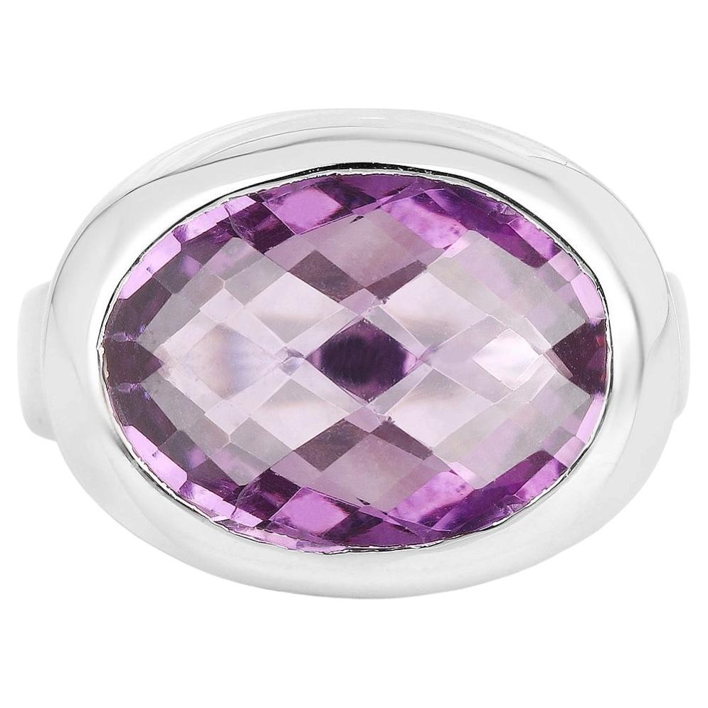 Amethyst Ring 8.24 Carats Sterling Silver