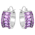 Amethyst Earrings 5.52 Carats Sterling Silver