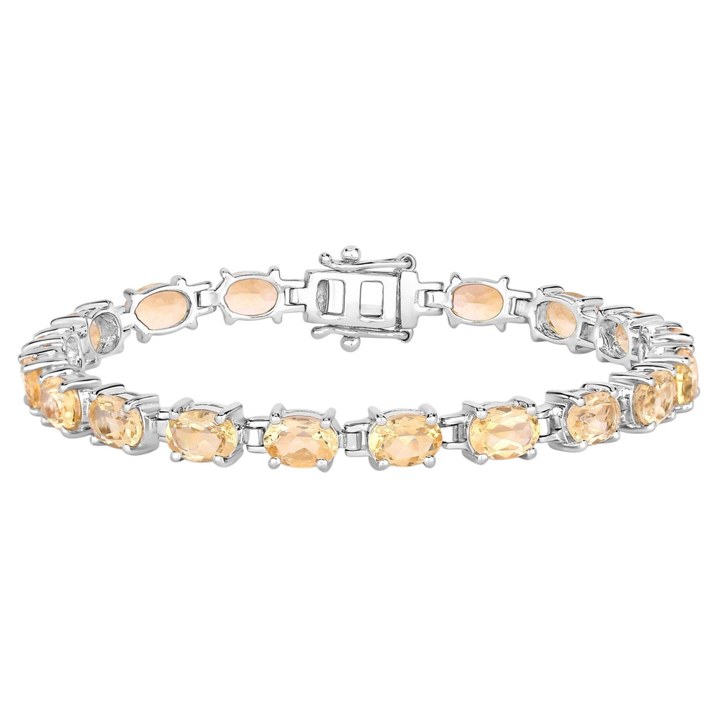 Citrine Tennis Bracelet 14.3 Carats Sterling Silver