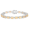 Citrine Tennis Bracelet 14.3 Carats Sterling Silver