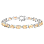 Citrine Tennis Bracelet 14.3 Carats Sterling Silver