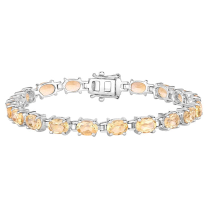 Citrine Tennis Bracelet 14.3 Carats Sterling Silver