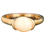Natural Ethiopian Opal Ring 1.69 Carats Gold Plated Silver