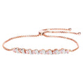 Morganite Bracelet With White Topaz 0.86 Carats Gold Plated Silver