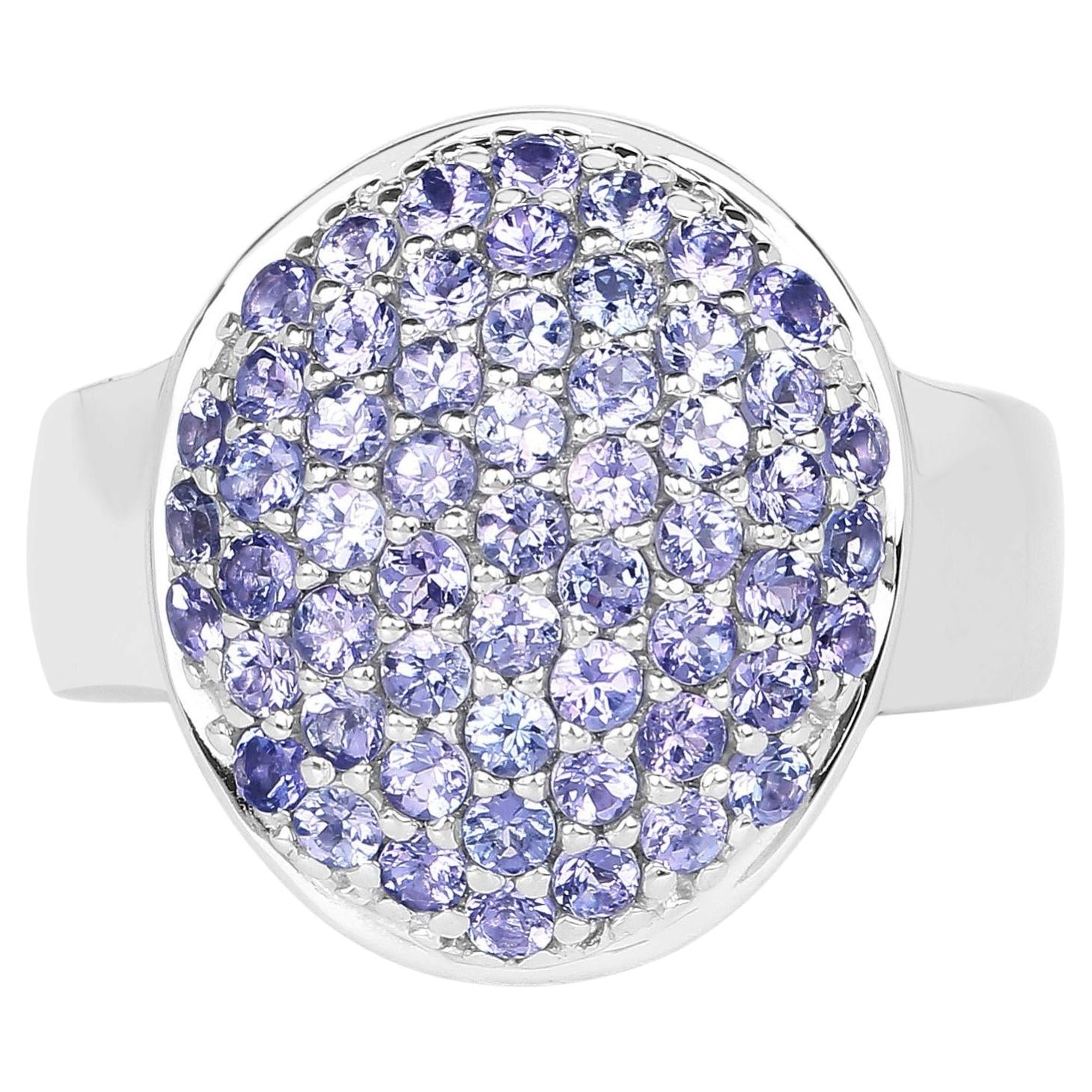 Tanzanite Ring 1.98 Carats Sterling Silver