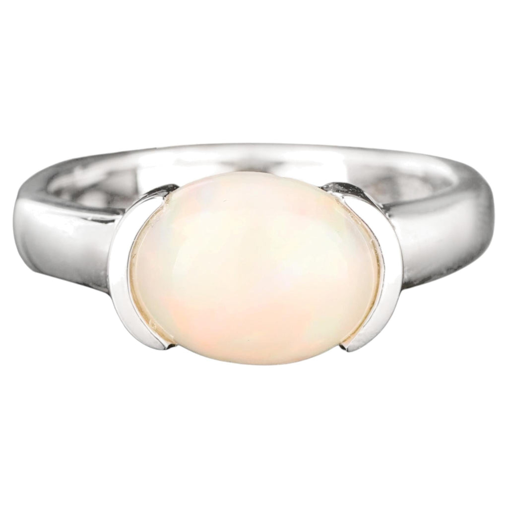 Natural Ethiopian Opal Ring 1.69 Carats Sterling Silver