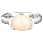 Natural Ethiopian Opal Ring 1.69 Carats Sterling Silver