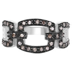Champagne Diamond Ring 0.3 Carats Sterling Silver