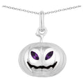 Amethyst Pumpkin Pendant 0.12 Carats Sterling Silver